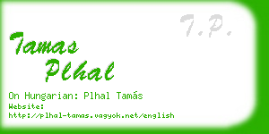 tamas plhal business card